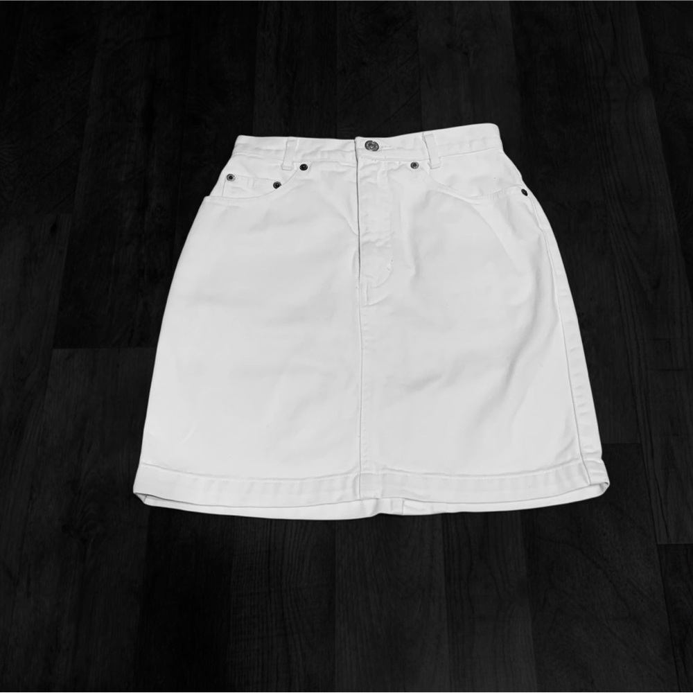 GAP Classic White Denim Skirt